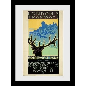 image of Transport For London Greenwich Park 60 x 80 Framed Collector Print