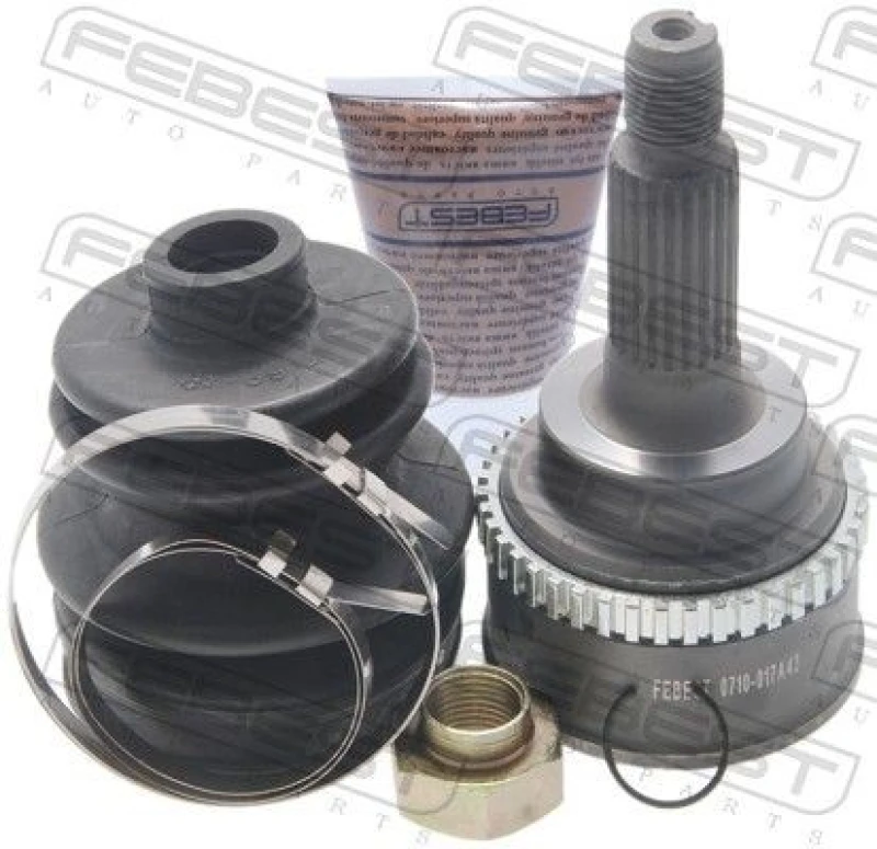 Image of FEBEST 0710-017A43 Joint, drive shaft Front Axle, with ABS sensor ring Joint,drive shaft (236)