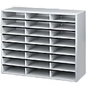 Image of Fellowes Literature Sorter A4 24 Compartments Dark Grey