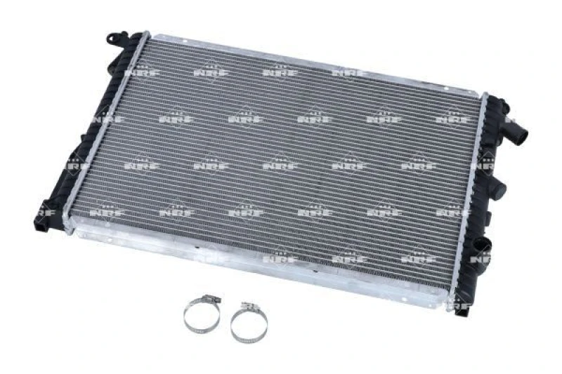Image of NRF 509526 Engine radiator EASY FIT Brazed cooling fins, Aluminium, with mounting parts Aluminium Radiator,engine cooling (470)