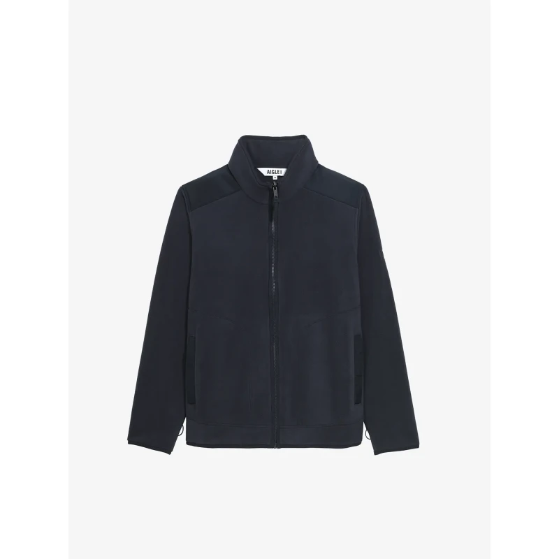 Image of Aigle Polartec 200 Microfibre Zip-Up Fleece Navy Blue Men S;M;L;XL