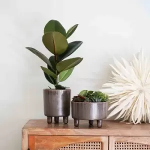 Image of Ivyline Pisa Reactive Glaze Planter Mocha H19CM D16CM