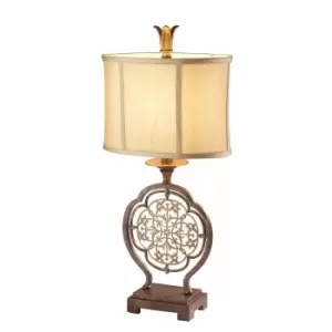 image of Loops - Table Lamp British Bronze Oxidized Bronze LED E27 60W Bulb