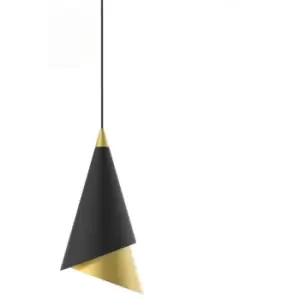 Italux Raalto - Modern LED Hanging Pendant Black, Gold, Warm White 3000K 290lm