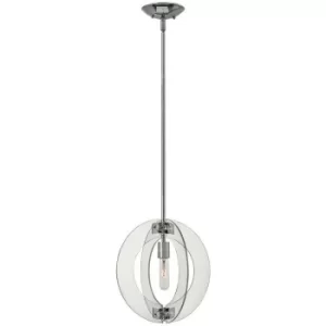 image of Elstead Hinkley Solstice Spherical Hanging Mini Pendant Light 1x E27 Polished Chrome