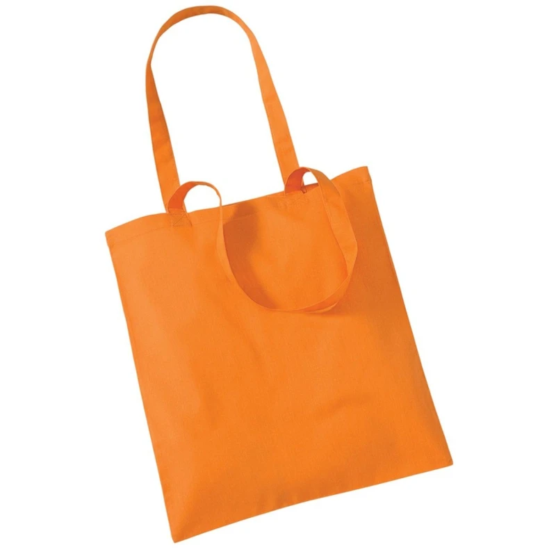 Image of Westford Mill Womens Bag For Life Long Handle Tote Bag in Orange Orange Female One Size