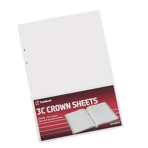 Image of Rexel Twinlock 3C Crown Sheets Plain Pack of 100