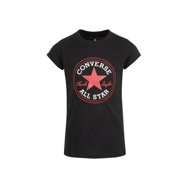 Image of Converse Girl's T-Shirt Converse Chuck Patch Noir Female 13/15 ans