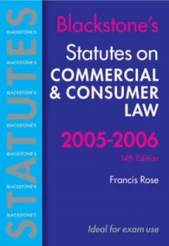 Image of Statutes on Commercial and Consumer Law by F. D Rose Paperback