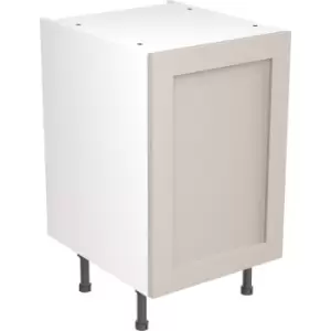 Image of Kitchen Kit Flatpack Shaker Kitchen Cabinet Base Unit Ultra Matt 500mm in Light Grey MFC