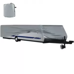 Image of VEVOR Pop Up Camper Cover, Fit for 16'-18' Trailers, Ripstop 4-Layer Non-woven Fabric Folding Trailer Covers, UV Resistant Waterproof RV Storage Cover