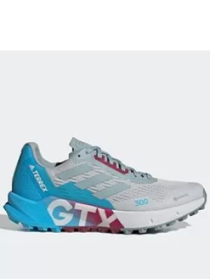 Image of adidas Terrex Agravic Flow 2 Gore-tex Trail Running Shoes, Green, Size 7.5, Women
