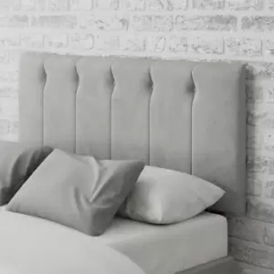 Image of Aspire Hepburn Velvet Kingsize Headboard - Light Silver