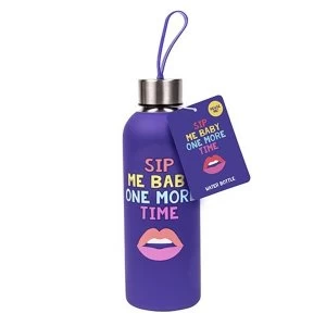 Image of Lips & Slogan Water Bottle
