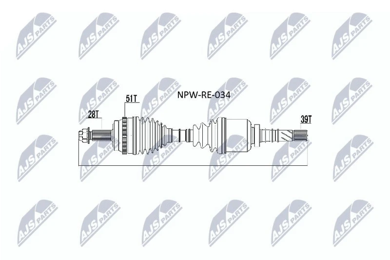 Image of NTY Drive shaft NTY NPW-RE-034