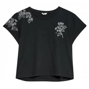 image of Jack Wills Irvine Embroidered T-Shirt - Black