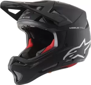 image of Alpinestars Missile Pro Solid Downhill Helmet, black, Size S, black, Size S