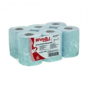 Image of WypAll L10 Service Retail Centrefeed Paper Rolls 1-Ply 6 Rolls280