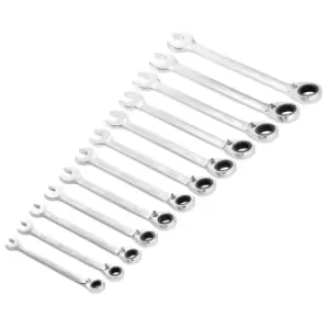 Image of Draper HI-TORQ Metric Reversible Ratchet Combination Spanner Set (12 Piece)