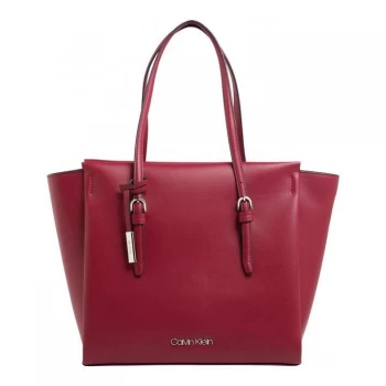 image of Calvin Klein Frame large shopper tote bag - LipstickRed 635