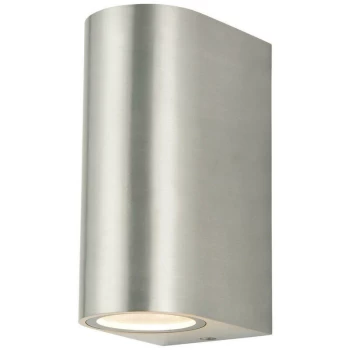 Image of Up and Down Wall Light ANTAR Stainless Steel down light Outdoor Lights Exterior Additional Security Lighting Effect Front Door LED - Zinc