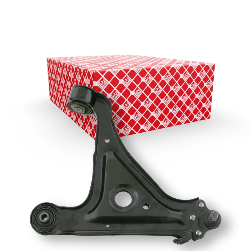 Image of FEBI BILSTEIN 15400 Suspension arm Control Arm, Sheet Steel, Lower, with ball joint, with rubber mounts Sheet Steel Track Control Arm (273)