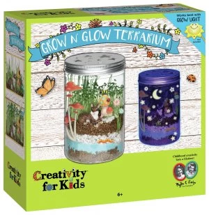 Image of Creativity for Kids GROW N Glow Terrarium Set.