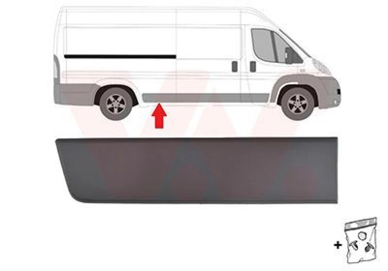 Image of VAN WEZEL Trim / Protective Strip, sidewall VAN WEZEL 4064416