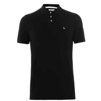 image of Jack Wills Aldgrove Pique Polo - Black