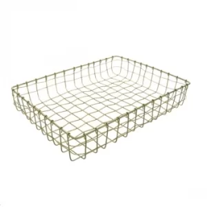 image of Wire Paper Tray Wavy Gold 34cm