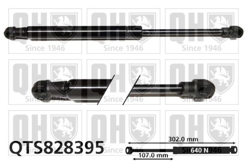 Image of QUINTON HAZELL Tailgate strut QUINTON HAZELL QTS828395