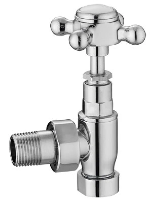 Image of Balterley Heating Accessories Angled Radiator Valve Pack (Pairs) - Chrome