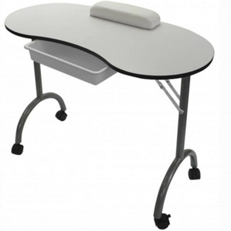 Image of RAYGAR Manicure Table Beauty Desk Foldable and Portable - White - Raygar RG0422
