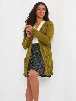 Joe Browns Winter Days Cardigan -ochre Multi, Yellow, Size 8, Women