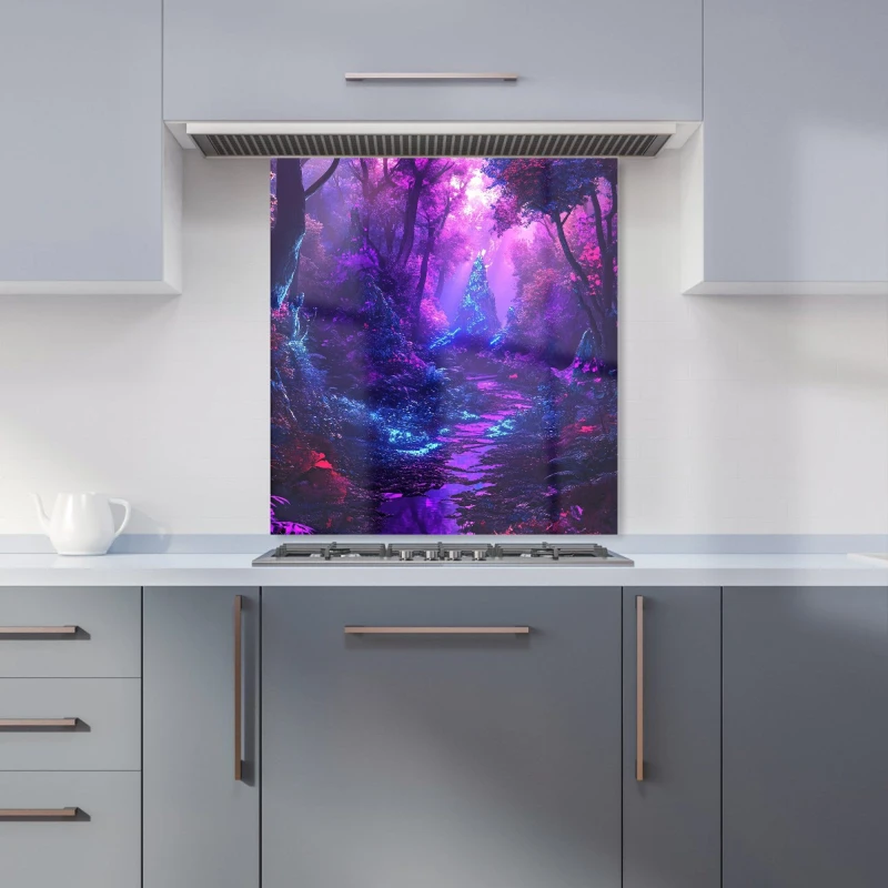 Image of Designer Kitchen Splashbacks Elena Sable: 00026 Kitchen Splashback Size: 700mm x 650mm Multicolor Unisex 700mm x 650mm