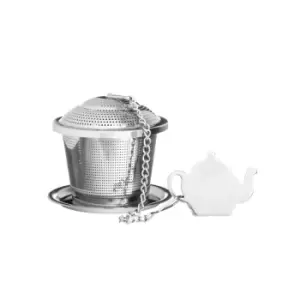 Image of Price & Kensington Speciality Tea Novelty Infuser with Drip Tray, Stainless Steel