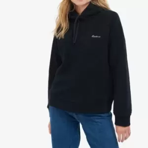 Image of Barbour Otterburn Logo-Embroidered Fleece Hoodie - UK 14
