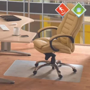 Image of Ecotex Evolutionmat Recyclable Chair Mat Anti Slip for Polished Hard Floors Rectangular 120 x 150 cm