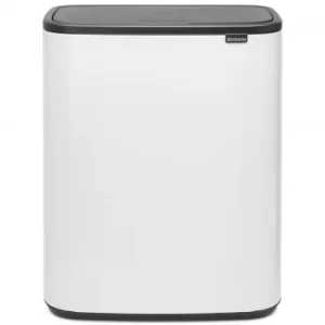 Image of Brabantia Bo Touch Bin 2x30 Litre White