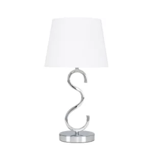 Image of Cabonna Chrome Touch Table with White Aspen Shade