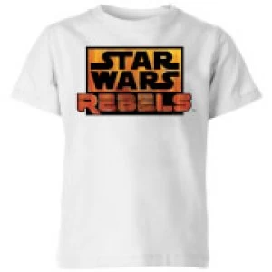 Image of Star Wars Rebels Logo Kids T-Shirt - White - 11-12 Years