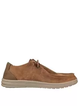 Image of Skechers Air-cooled Goga Mat Arch Streetwear Casual Shoe, Brown, Size 11, Men