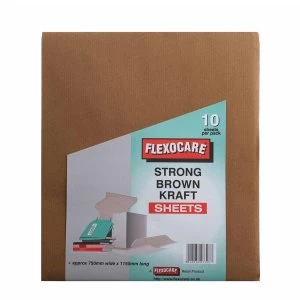 image of Robert Dyas Flexocare Strong Brown Kraft Sheets - 10 Pack