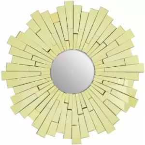 image of Wall Mirror Bathroom / Bedroom / Hallway Wall Mounted Mirrors With Matte Gold Finish / Minimalistic Round Mirrors For Living Room 4 x 102 x 102