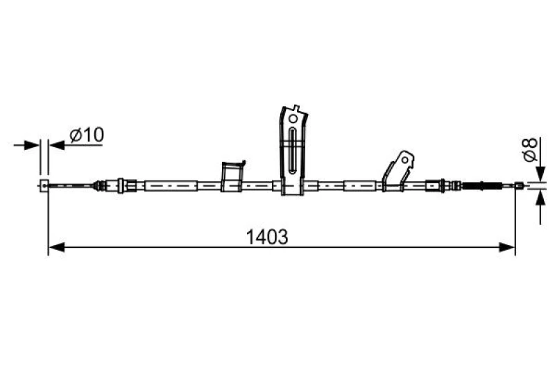 Image of Bosch 1 987 482 522 Brake Cable 1403mm Cable,parking brake (124)
