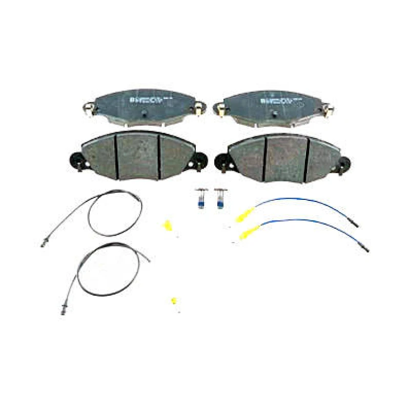 Image of ZIMMERMANN 23273.180.1 Brake pad set Front Axle, incl. wear warning contact, Photo corresponds to scope of supply, with bolts/screws Brake Pad Set,di