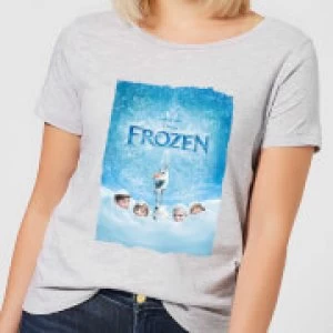 Disney Frozen Snow Poster Womens T-Shirt - Grey - M