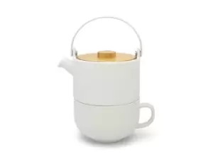 Image of Bredemeijer Tea-for-one Umea weiß mit Bambusdeckel 142007