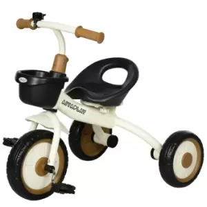 image of AIYAPLAY Kids Trike, Tricycle, with Adjustable Seat, Basket, Bell, for Ages 2-5 Years - White