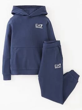 image of Emporio Armani EA7 Sporty Core Identity Tracksuit Navy Size 10 Years Boys